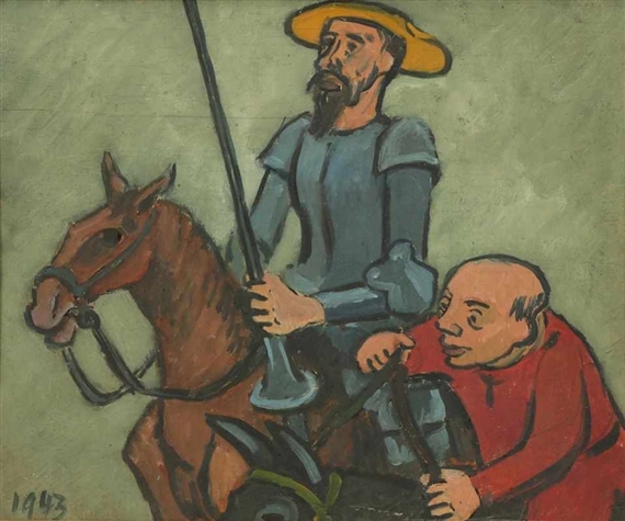 Scheele Kurt Don Quijote Und Sancho Panza 1943 Mutualart