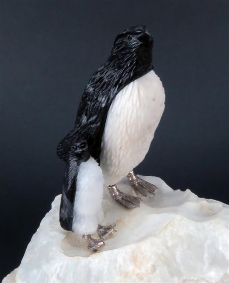Rock Crystal Specimen and Penguin Grouping - Peter Mueller