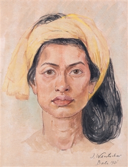 Portrait of a Balinese beauty - Julius Wentscher, Jr.