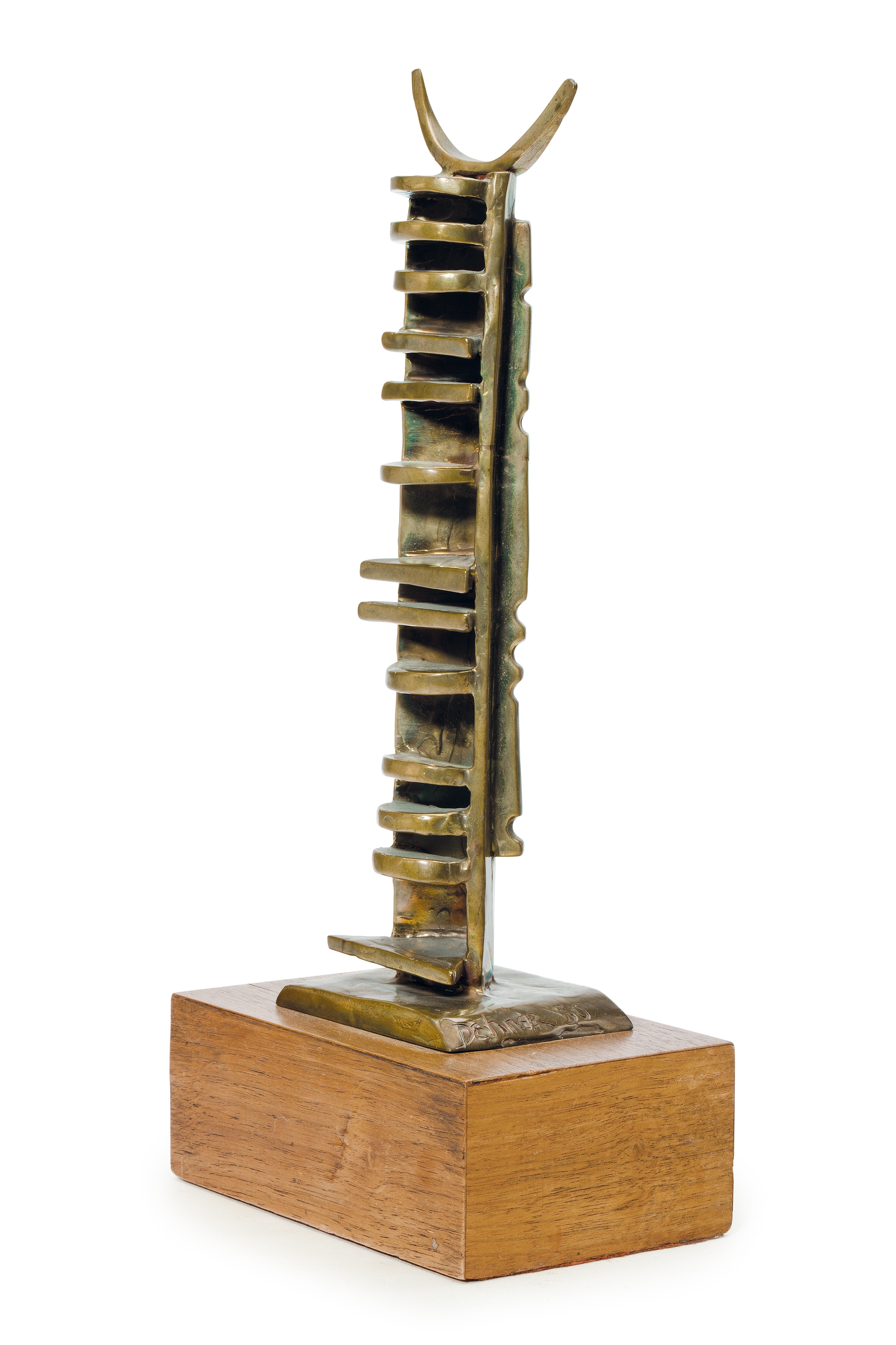 Artwork by Dorothy Dehner, Wind Totem, Made of bronze on wood base