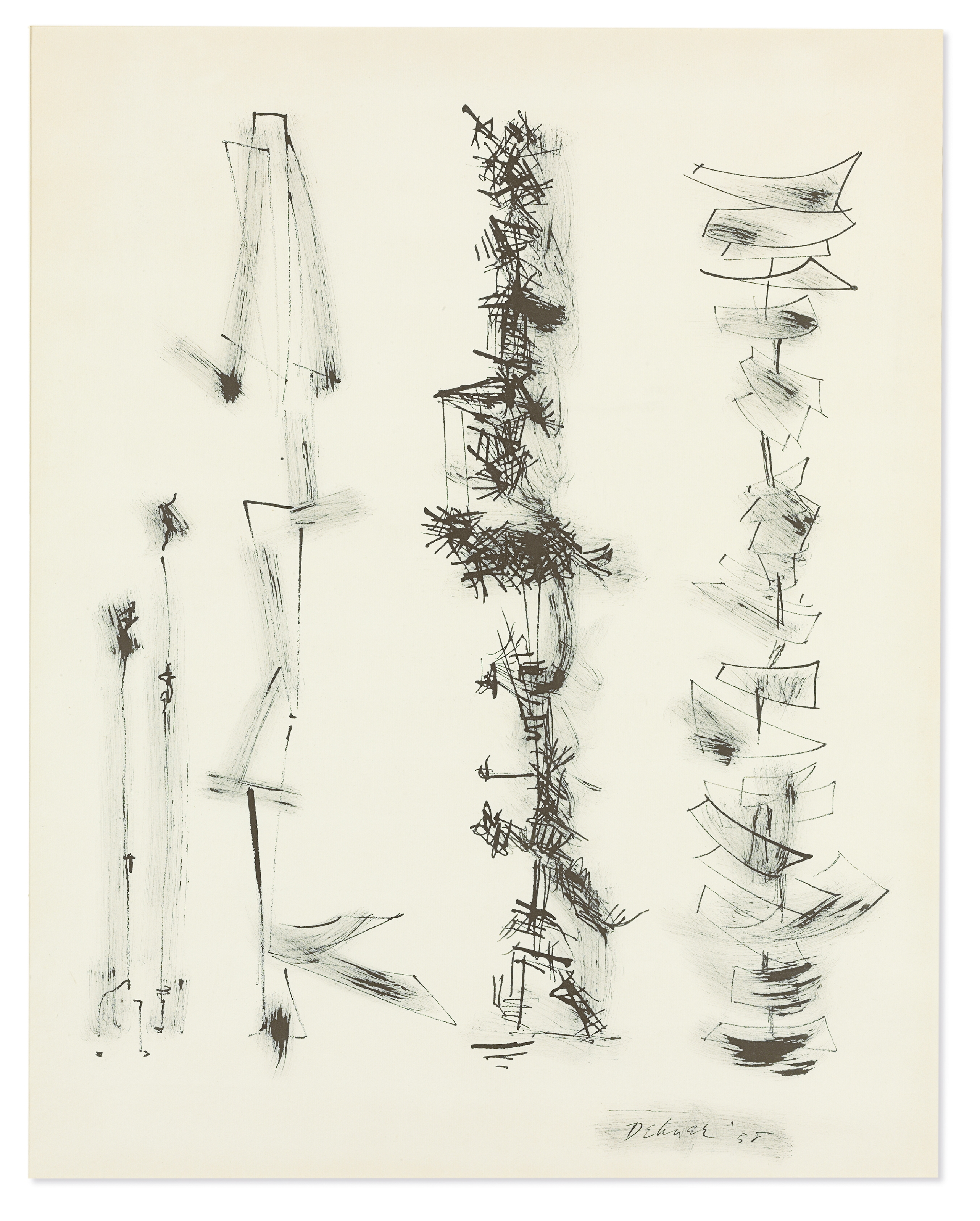 Artwork by Dorothy Dehner, Untitled, Made of ink on paper