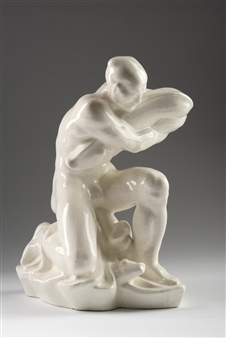 A Man with a Fish - Jiří Kroha