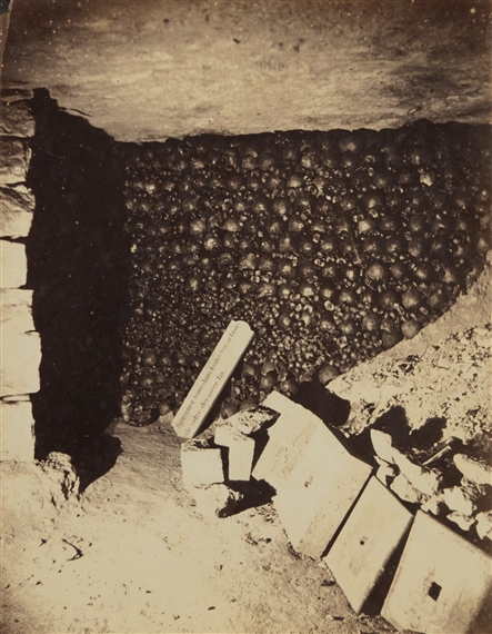 Catacombs, Paris, April by Gaspard-Félix  Tournachon, 1862