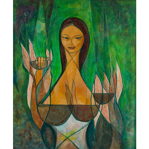 Marikit with Caladium by Jose S. Pardo, 1969