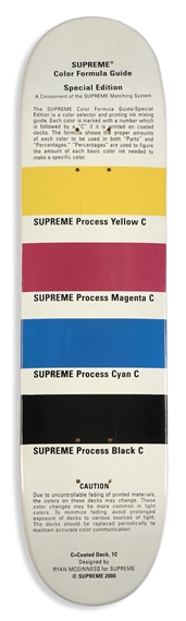 Ryan McGinness | Supreme Color Formula Guide (5 Skateboards) (2000