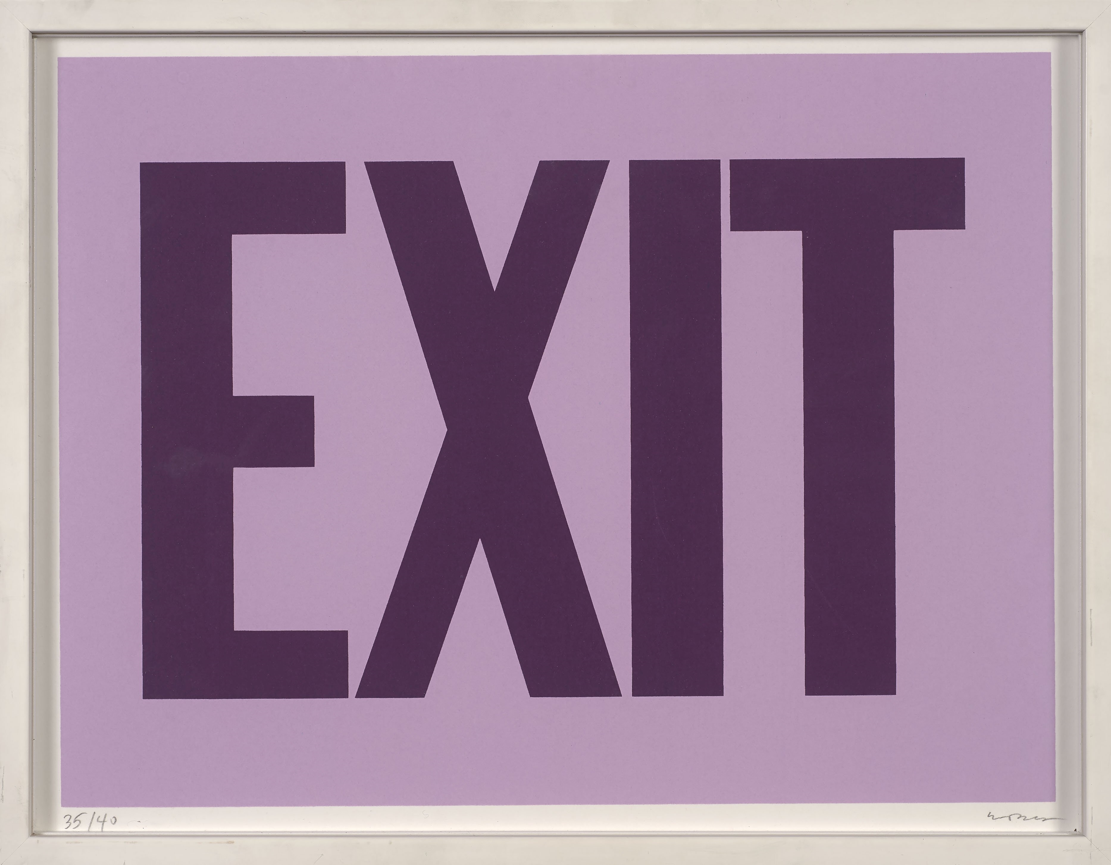 Artwork by Olivier Mosset, Exit, Made of Color screenprinting
