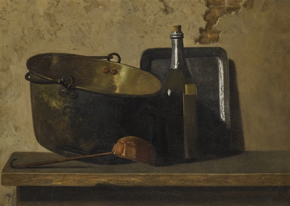 John Frederick Peto | WINE AND BRASS STEWING KETTLE (PREPARATIONÂ OF ...