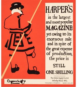 Harper's Magazine - from Les Maîtres de L'Affiche, pl. 16 - Beggarstaff Brothers