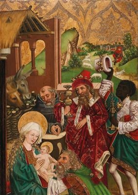 Artwork by Wolfgang Katzheimer, The Adoration of the Magi, Made of tempera on panel
