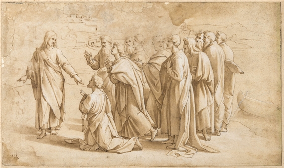 Raffaello Sanzio | Christ's Charge to Peter (Matthew 16: 18-19, John 21 ...