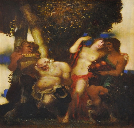 "Bacchanten mit Sylen" by Adolf Frey-Moock