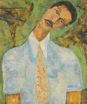 PORTRAIT OF A MAN IN BLUE SHIRT - Arijac