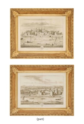 Views of Country Houses From Britannica Illustrata by Johannes Kip