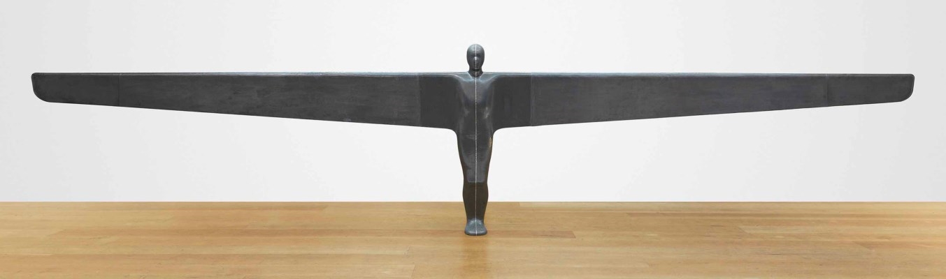Artwork by Antony Gormley, A Case for an Angel I, Made of plaster, fibreglass, lead, steel and air