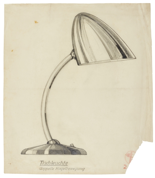 Design Drawing Of A Table Lamp, Pencil Table Lamp