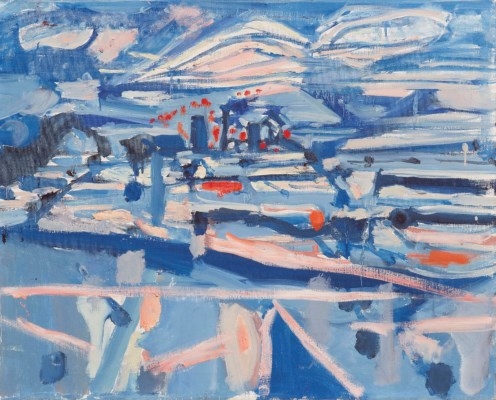 Nachtlandschaft Unterengstringen by Max Gubler, 1956