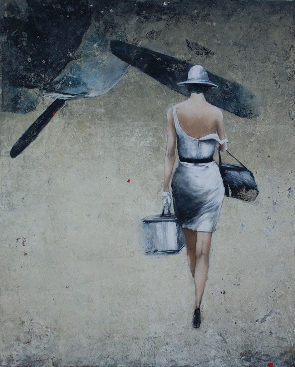 Artwork by Margit Füreder, Departure, Made of Oil on canvas
