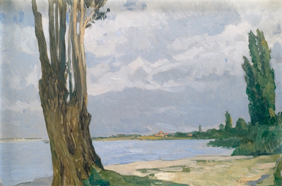 Lakeshore in summer by Albert Stagura, 1934