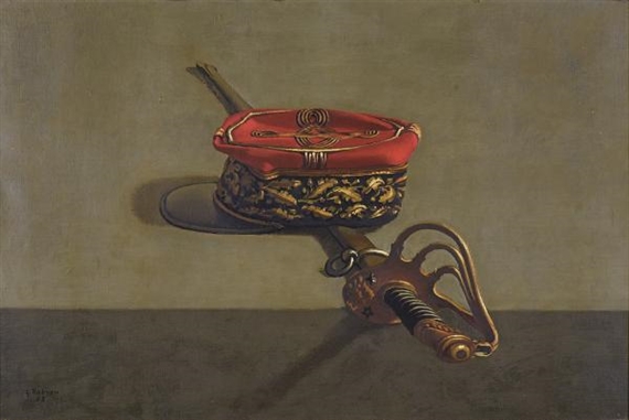 Georges Rohner | Still Life with Wword and Cap (1952) | MutualArt
