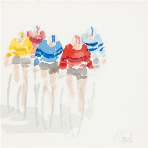 Cyclists by Jean Lay Sauls