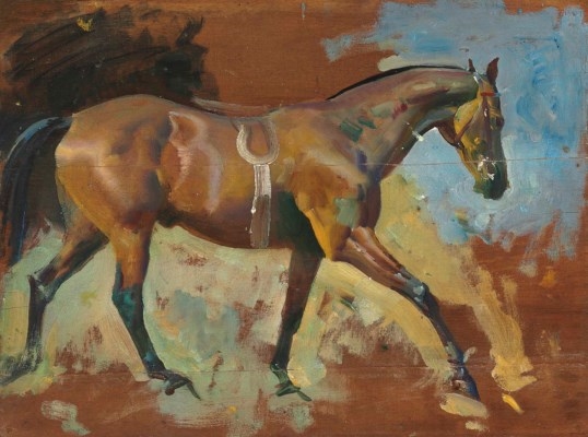 Study of a Racehorse by Sir Alfred James Munnings
