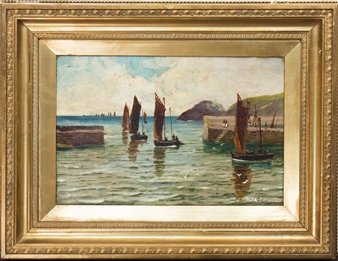 Cornish Fishing Boats Returning to Harbour - James Charles Middleton