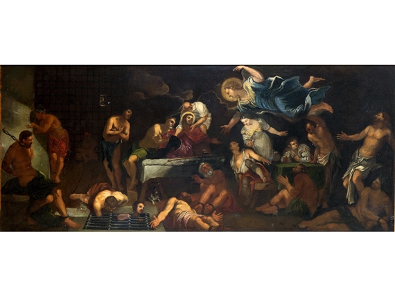 ST ROCH IN PRISON VISITED BY AN ANGEL by Jacopo Tintoretto