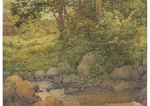 Artwork by Kokki Miyake, Nearby Hakone, Made of watercolor on paper