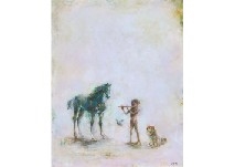 Flute playing Boy - Sukehachi Kato