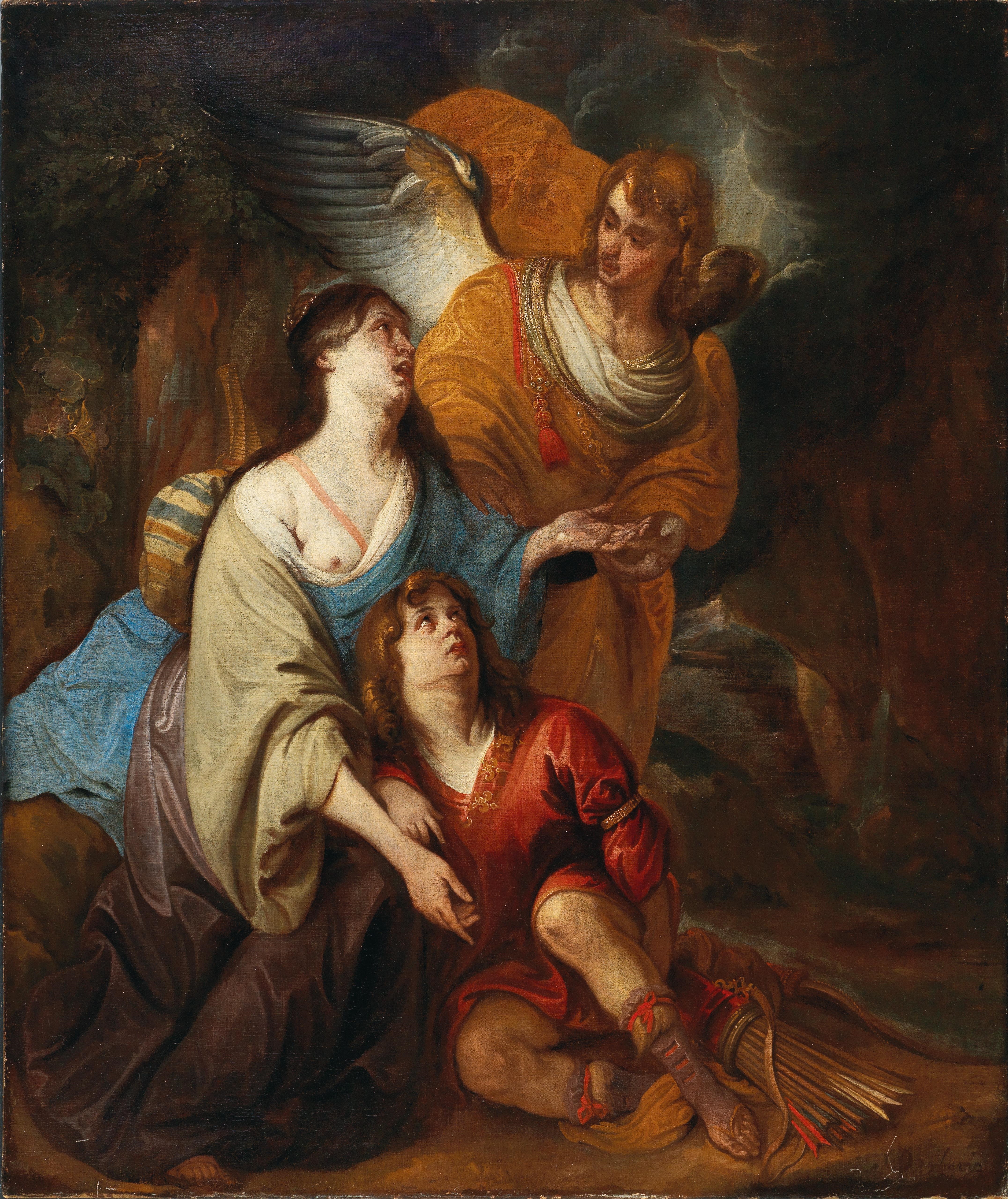 Artwork by Pieter Crijnse Volmarijn, Hagar and Ismael, Made of oil on canvas
