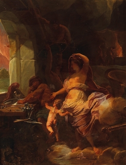 Venus in Vulcan’s forge - French School, 18th Century