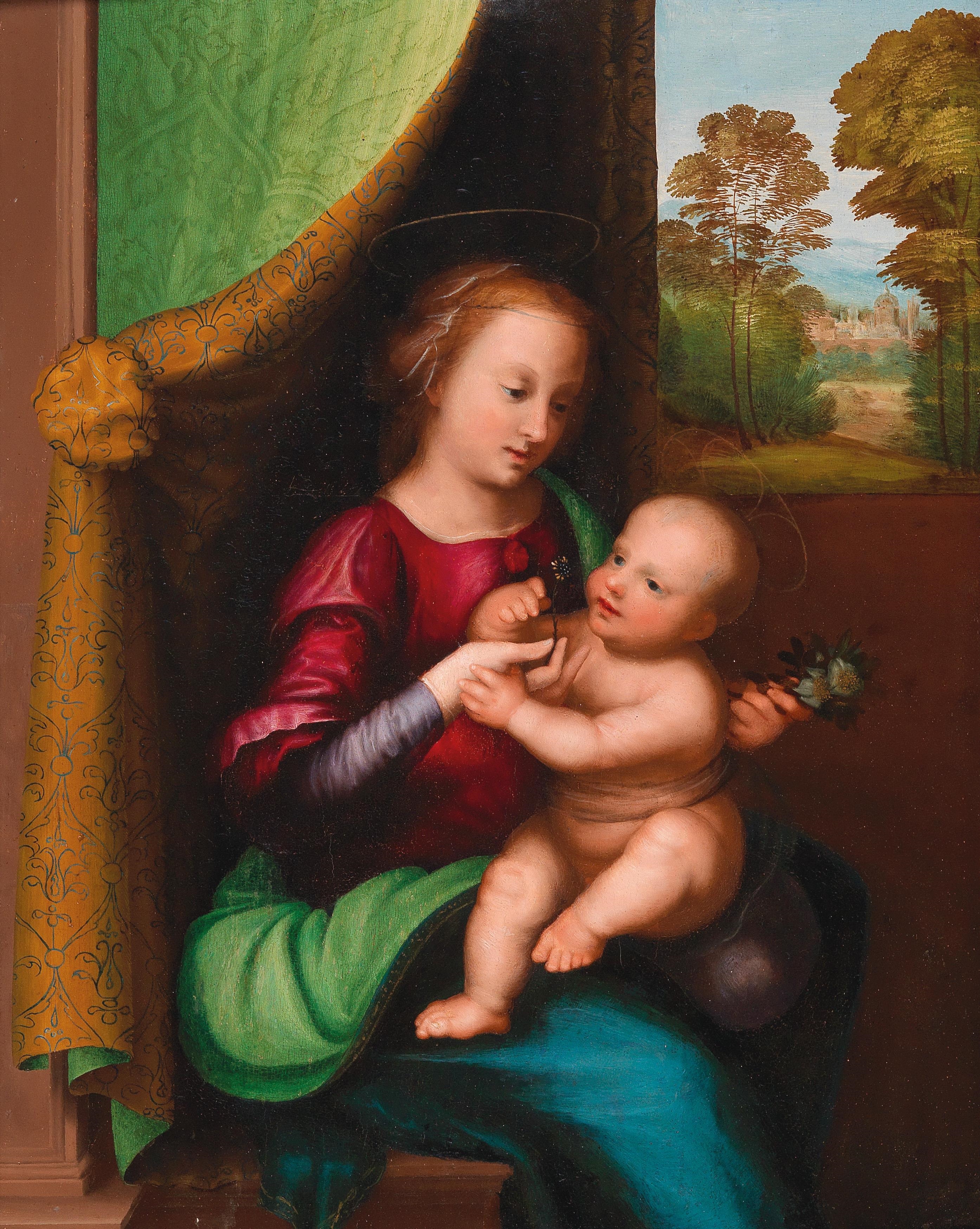 Madonna and Child beside a window by Mariotto Albertinelli