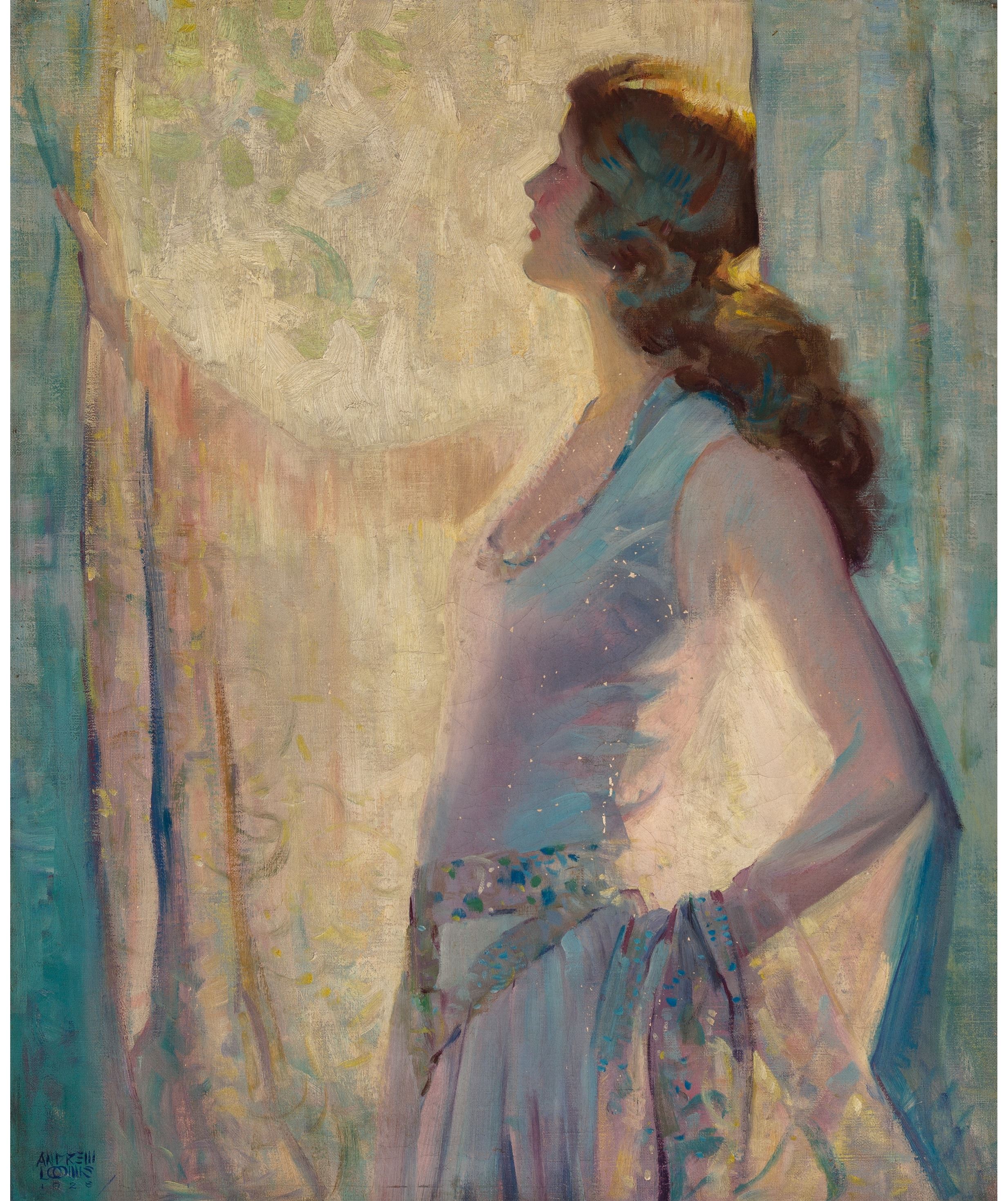 Artwork by Andrew Loomis, Lady in the Sunlight, Made of Oil on canvas