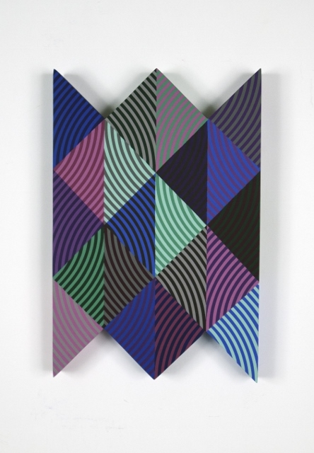 Artwork by Angela Leach, AR Shape 2016 No. 3, Made of acrylic on board