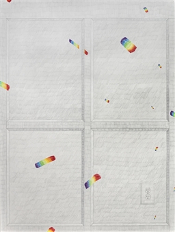 A piece of glass hung in the window - Derek Sullivan