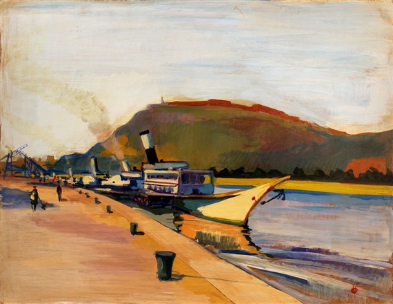Beach of Danube with Gellért Hill by Õsz Dénes