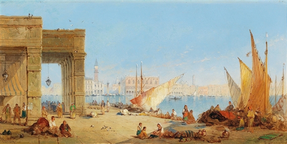 View of the Punta Dogana, Venice by John Vivian