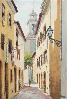 Vista de rua com figuras - Artur Real Chaves Bordalo da Silva