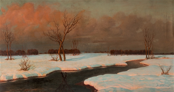 Winter Sunset by Serge Agababian Sedrac