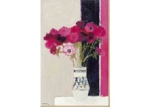 Anemones, roses - Bernard Cathelin