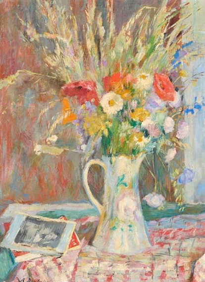 Bouquet de fleurs des champs dans un pichet by Robert Brietwieser