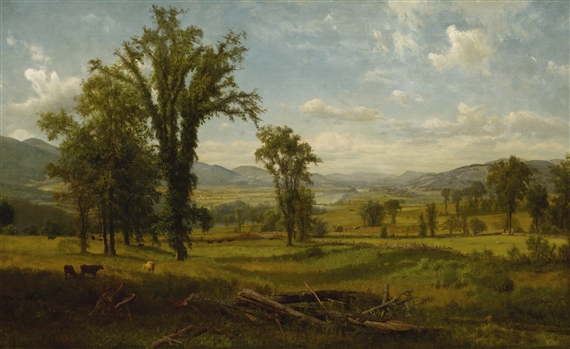 CONNECTICUT RIVER VALLEY, CLAREMONT, NEW HAMPSHIRE by Albert Bierstadt, 1865