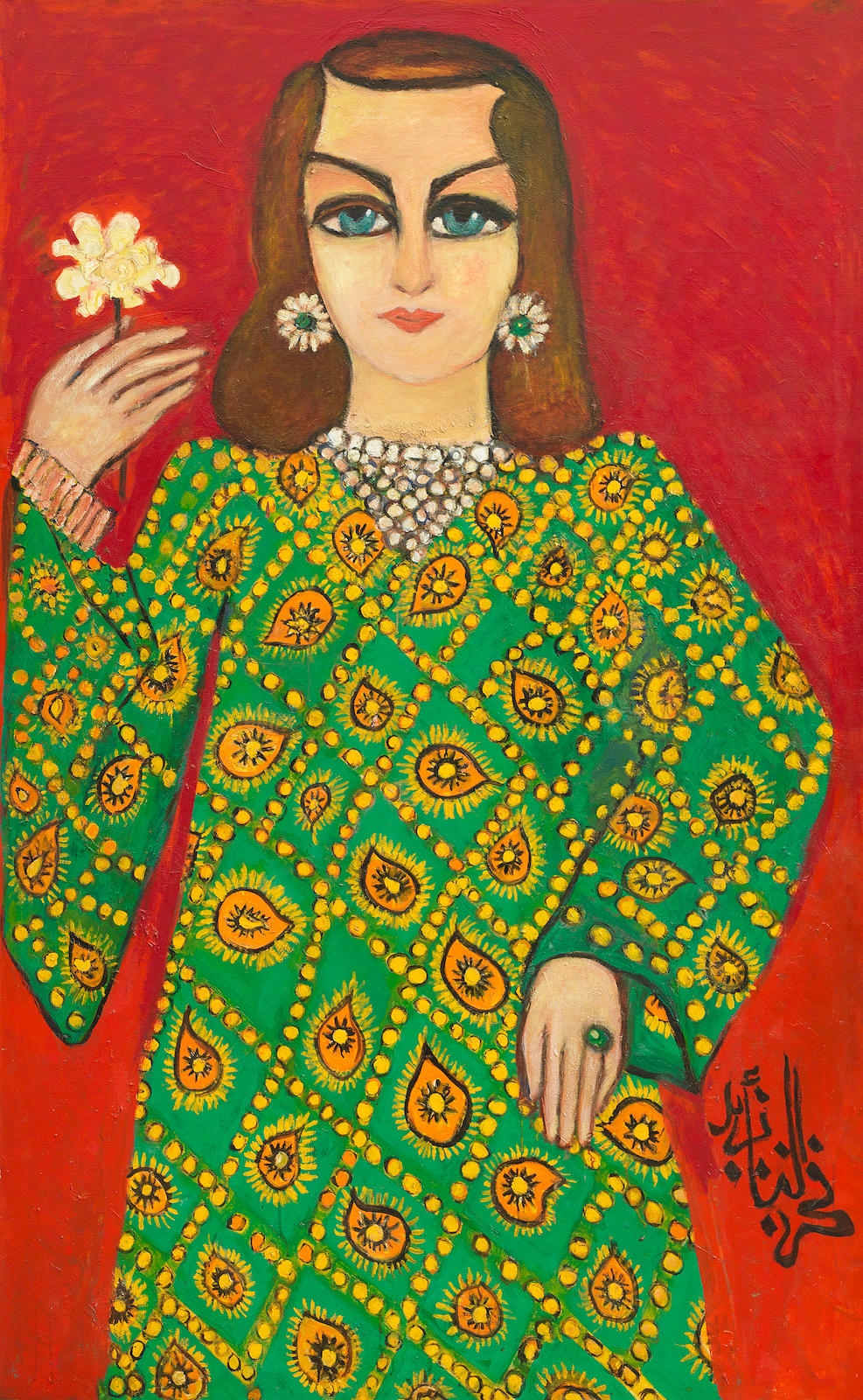 Portrait of Princess Alia of Jordan by Fahr-el-Nissa Zeid, 1982