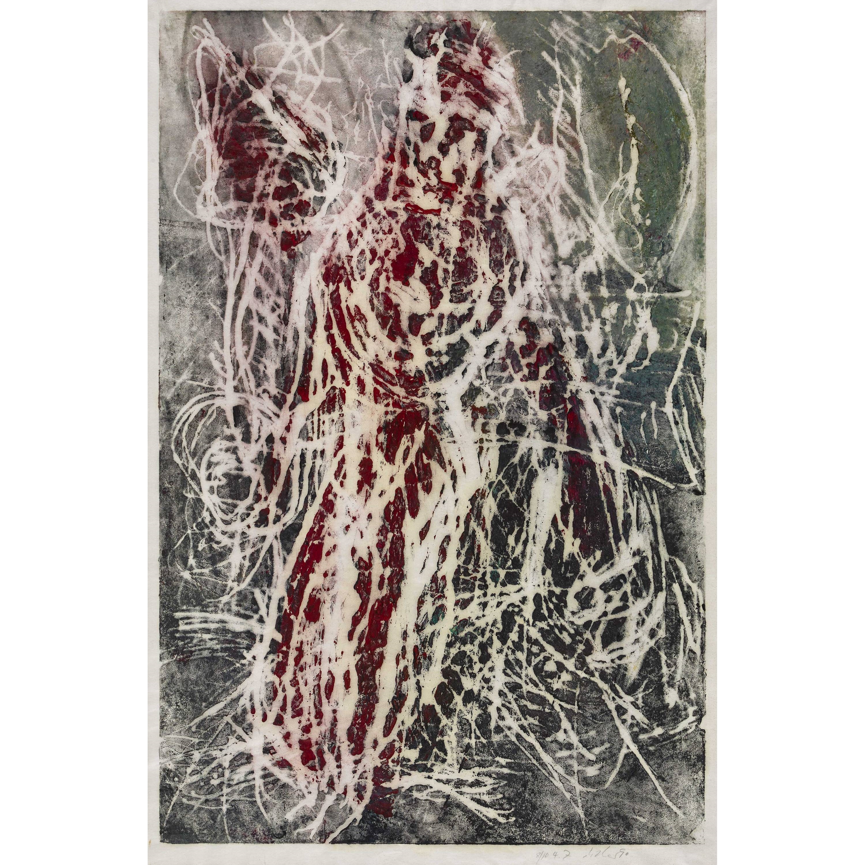 Artwork by Martin Disler, No Title, Made of woodcut