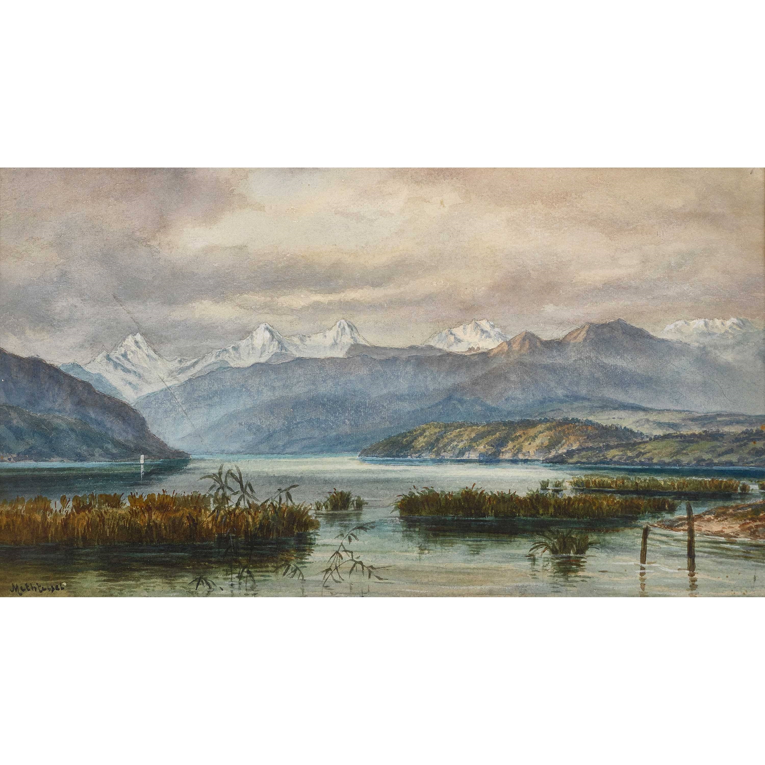 Berner Alpenpanorama. by Adolfo Methfessel