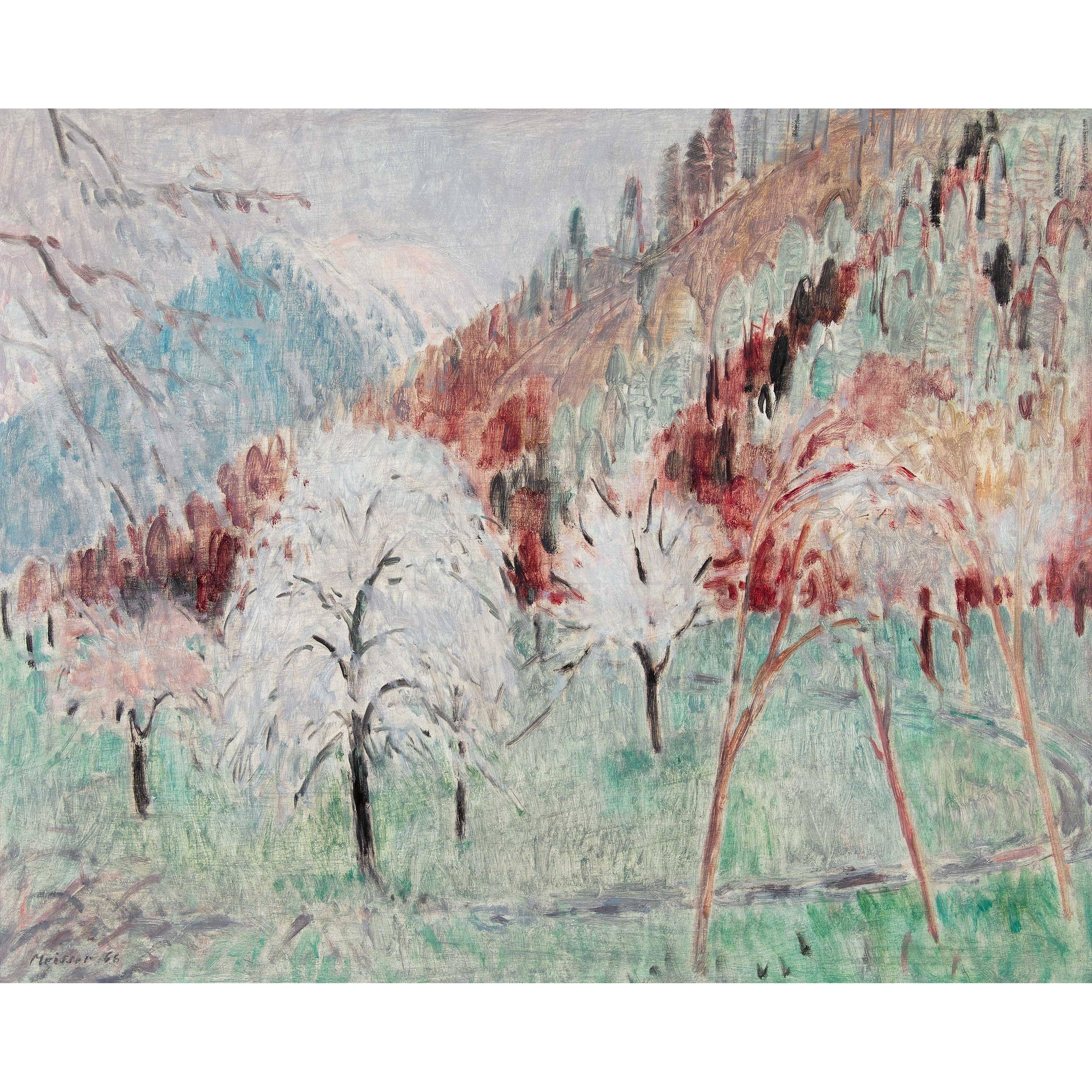 Artwork by Leonhard Meisser, "Frühling"., Made of oil on canvas