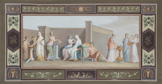 A project of a wall decoration-Aldobrandini marriage by Tommaso Bigatti