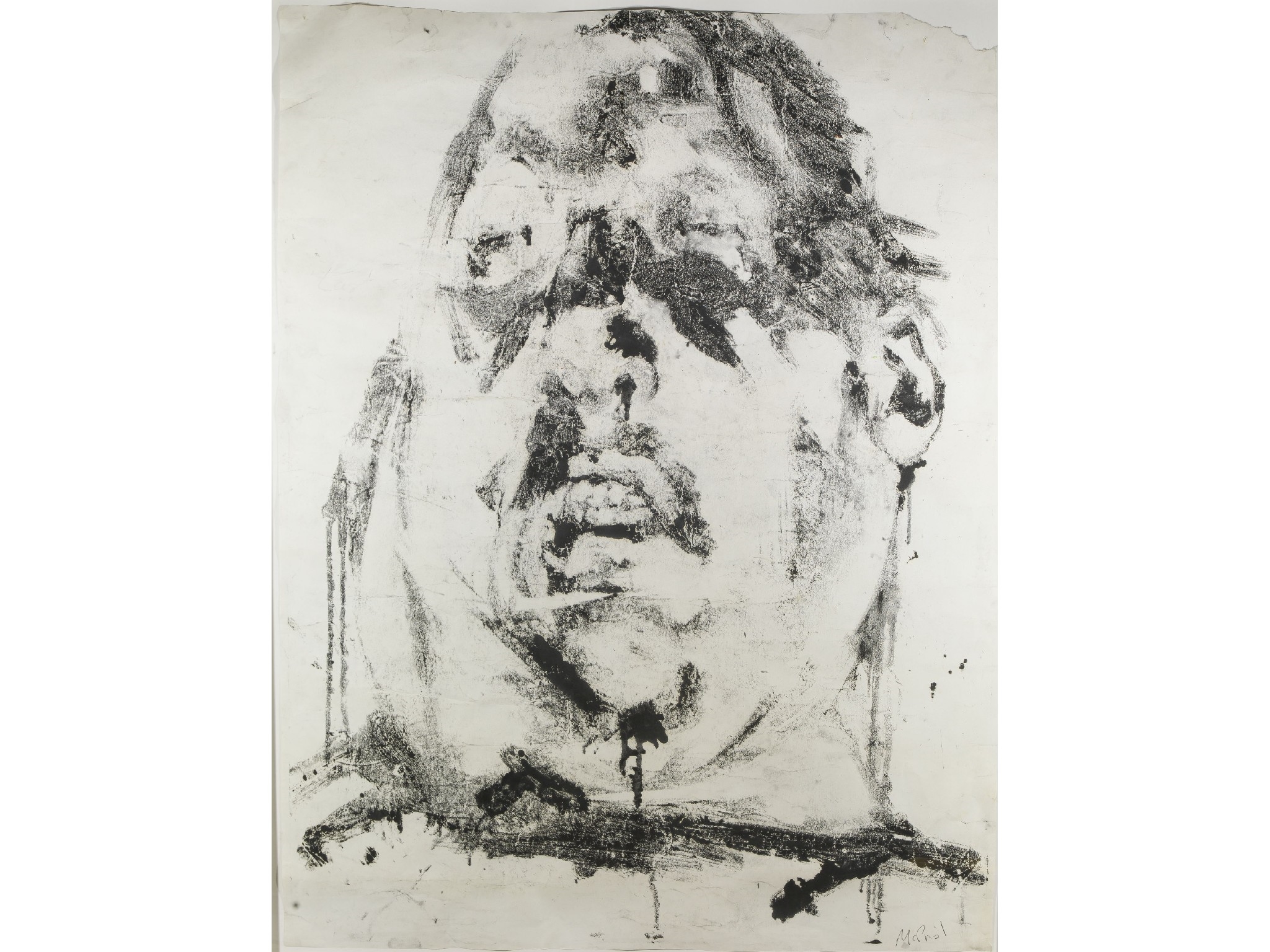 Artwork by Paul McPhail, HEAD OF A MAN, Made of monotype