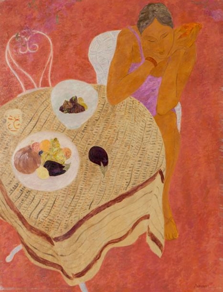 Femme attablée by Pierre Boncompain