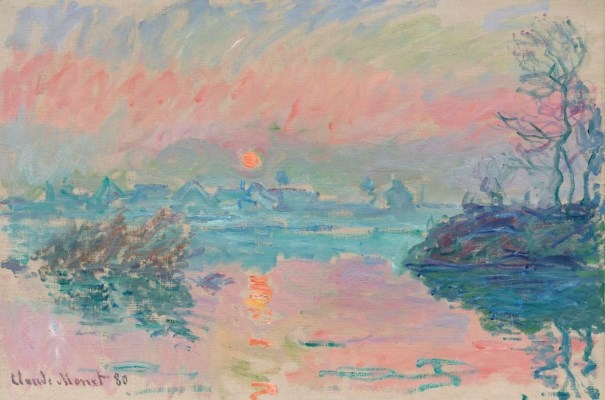 Coucher de soleil à Lavacourt by Claude Monet, 1880